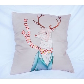Scarf in the Wind - Cotton Throw Pillow