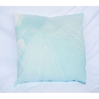 Mountaintop - Bleached Aqua - Cotton Throw Pillow