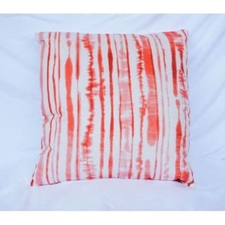 Ink Blot Lines - Fusion Coral - Cotton Throw Pillow