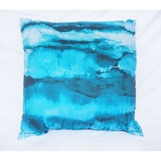 Ocean Layers - Ocean Depths Teal - Cotton Throw Pillow