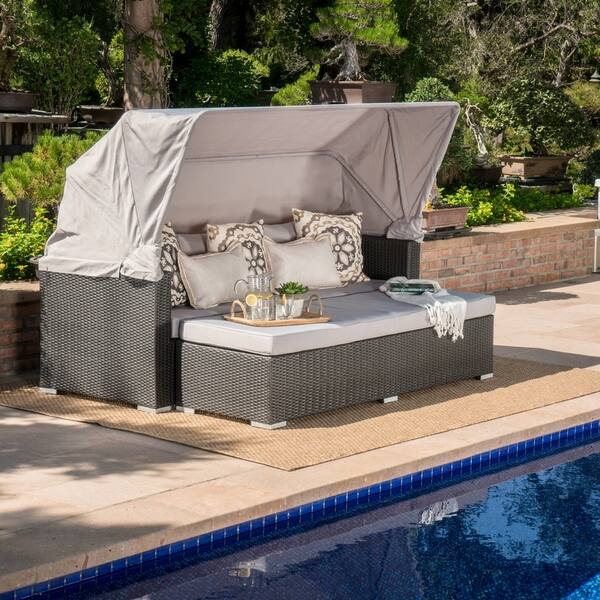 Shop Glaros Outdoor Aluminum Wicker Sofa With Water Resistant