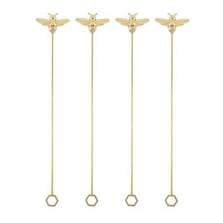 Assorted 6 Pieces Animal Stirrer Glass Swizzle Sticks for Cocktail Party