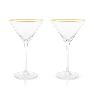 Belmont: Gold & Crystal Martini Glasses (VISKI)