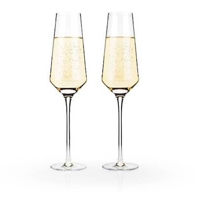 Raye Crystal Champagne Flutes (Set of 2)by Viski