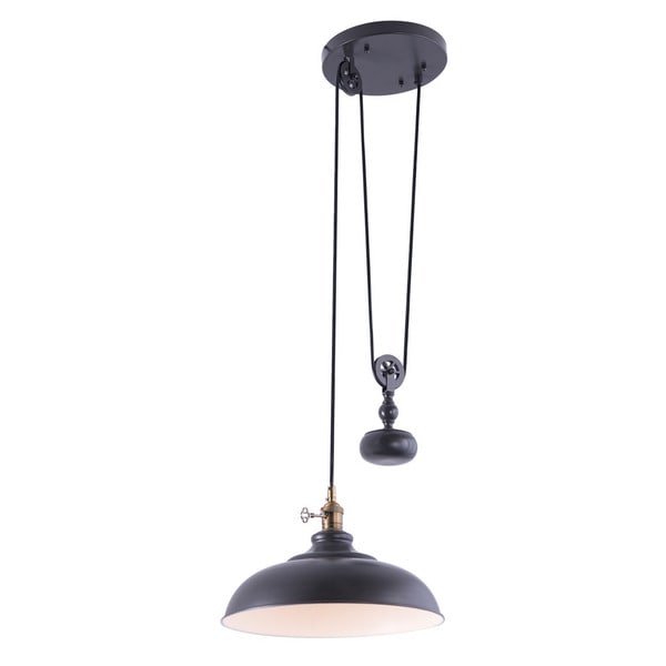 Shop Aztec Lighting Industrial 1-light Olde Bronze Pendant - On Sale