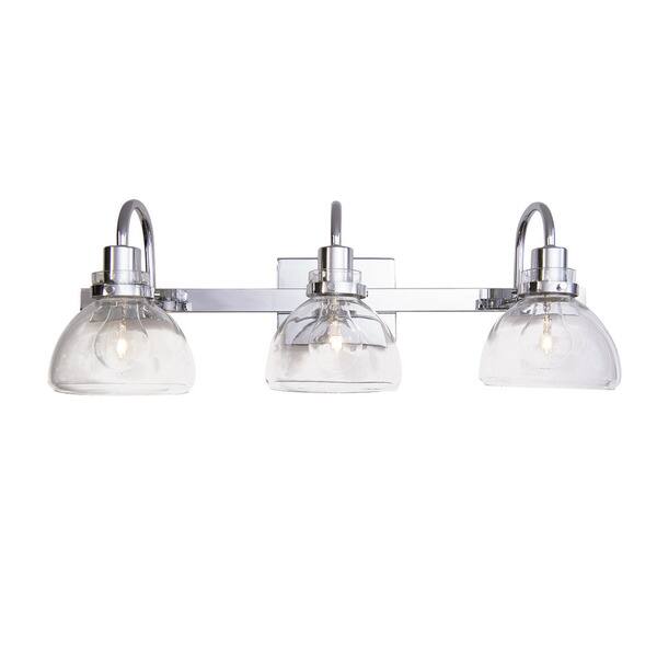 Aztec Lighting Transitional 3 Light Chrome Bath Vanity Aztec Lighting Transitional 3 Light Chrome Bath Vanity