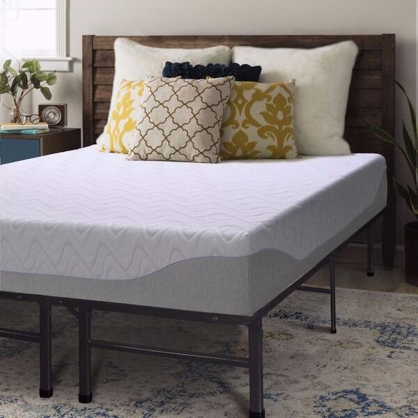 Shop Queen Size Gel Memory Foam Mattress 9 Inch With Bed Frame Set Crown Comfort Free Shipping Today Overstock 17978681