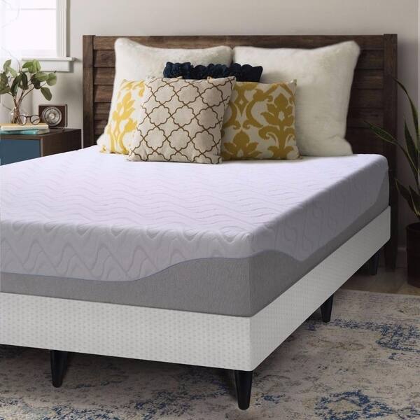 Shop 9 Inch Gel Memory Foam Mattress With Box Spring And Legs Set Crown Comfort Overstock 17978682