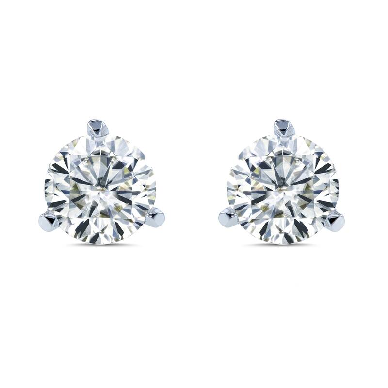 Annello by Kobelli 14k Gold 2/3ct TGW Round Brilliant Moissanite (GH) Stud Earrings