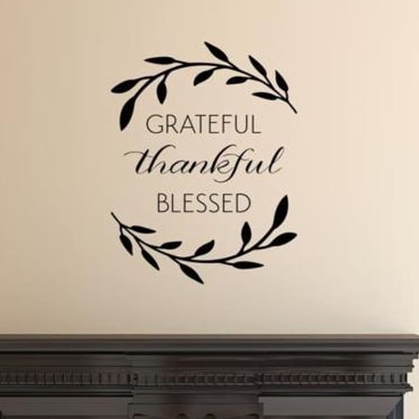 Download Shop Grateful Thankful Blessed Wall Art Decal Quote Words ...