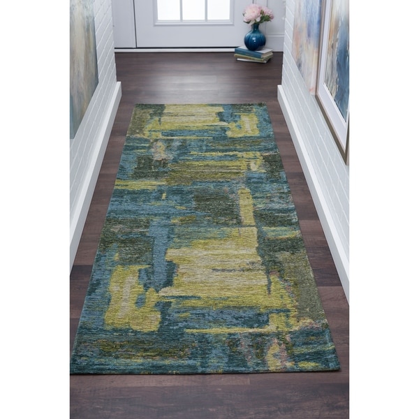 Drayton Abstract Acrylic Chenille Runner (2'7 x 7'3)