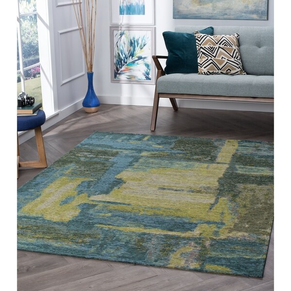 Drayton Abstract Acrylic Chenille Area Rug 5 3 X 7 Free Drayton Abstract Acrylic Chenille Area Rug 5 X27 3