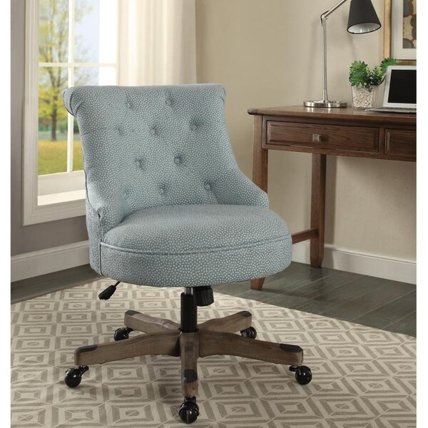 Shop Bond Office Chair Light Blue Grey Wash Wood Base On