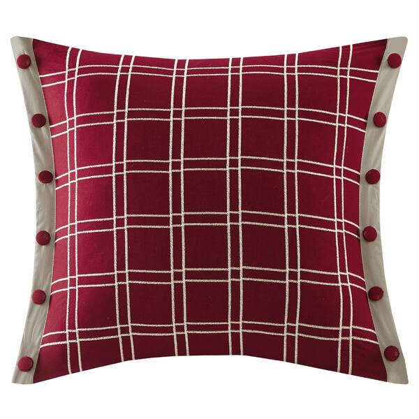 Shop Woolrich Sheridan Tan Red Oversized Cotton Comforter Set