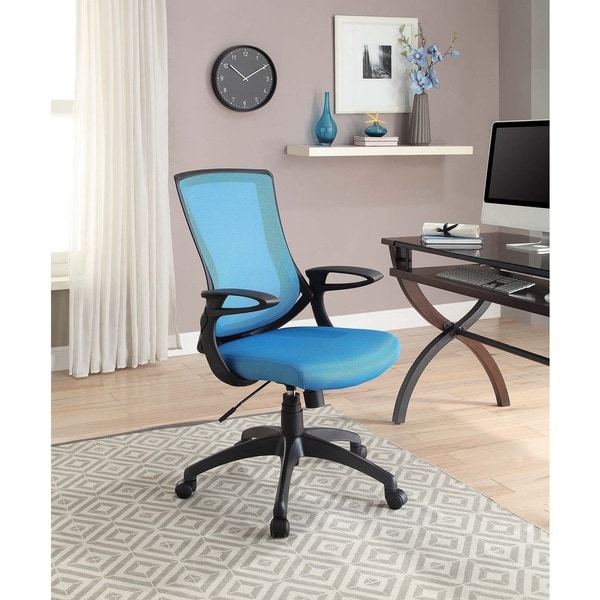 turquoise desk chair with arms