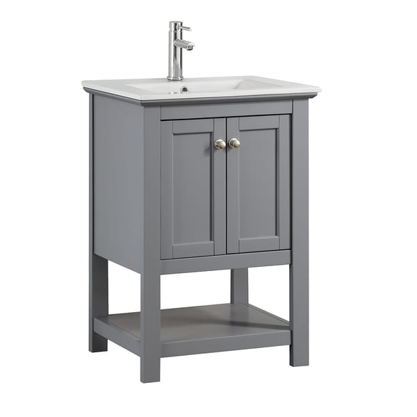 Shop Fresca Manchester 24" Gray Traditional Bathroom ...