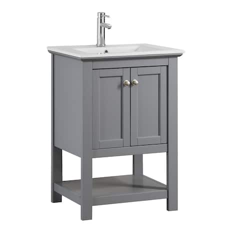 Fresca Bathroom Vanities Vanity Cabinets Online At Fresca Manchester 24 Gray Traditional Bathroom Vanity
