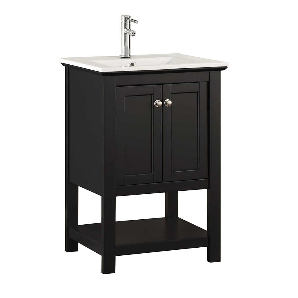 fresca manchester 24" black traditional bathroom vanity