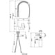 preview thumbnail 2 of 0, Builders Shoppe 1131 Contemporary Single Handle 21" Spring Pull-Down Kitchen Faucet with Soap/Lotion Dispenser