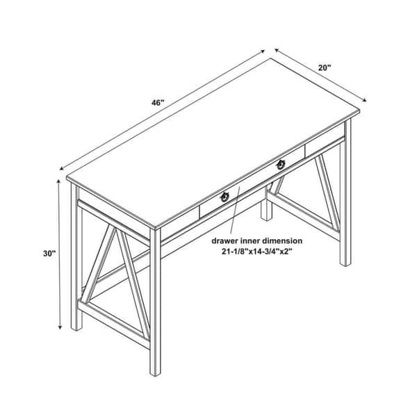 Linon Elaine Driftwood Writing Desk - Bed Bath & Beyond - 17981991