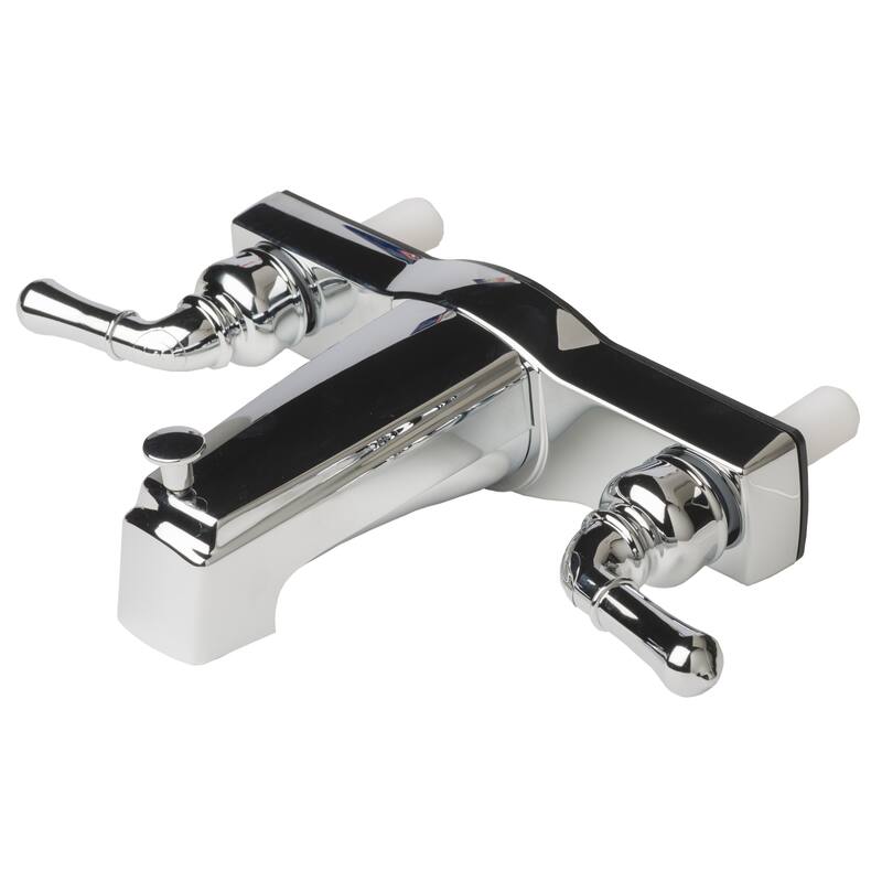 Two Handle Non-Metallic 8" Tub Shower Diverter Faucet for Manufactured, Modular, and Mobile Home Bathroom - Chrome Finish