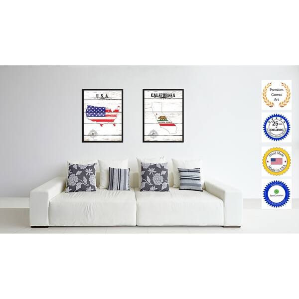 Shop Arkansas State Vintage Flag Canvas Print Picture Frame Home