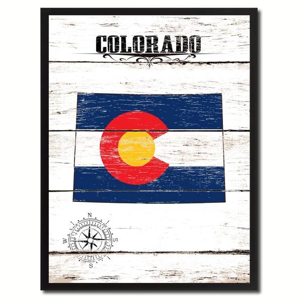 Shop Colorado State Vintage Flag Canvas Print Picture Frame Home
