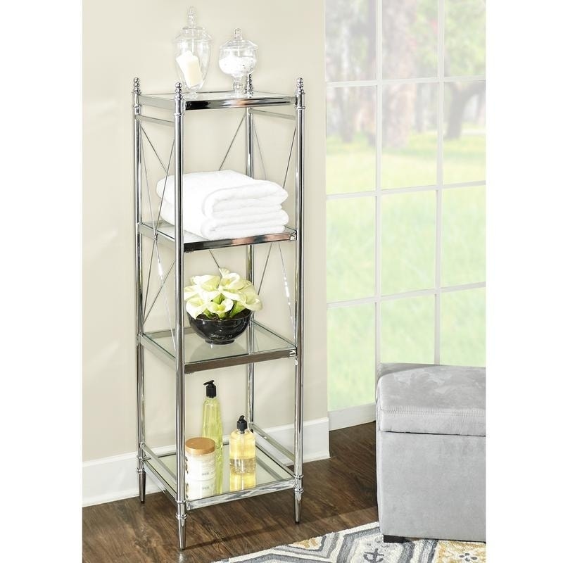 4-Tier Bathroom Standing Shelf Storage Closet Organizer Free Standing  Shelves Rack Cabinet with 2 Doors - On Sale - Bed Bath & Beyond - 30720836