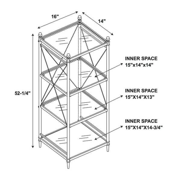 Walker Chrome and Glass Fourtier Shelf On Sale Bed Bath & Beyond 17982298