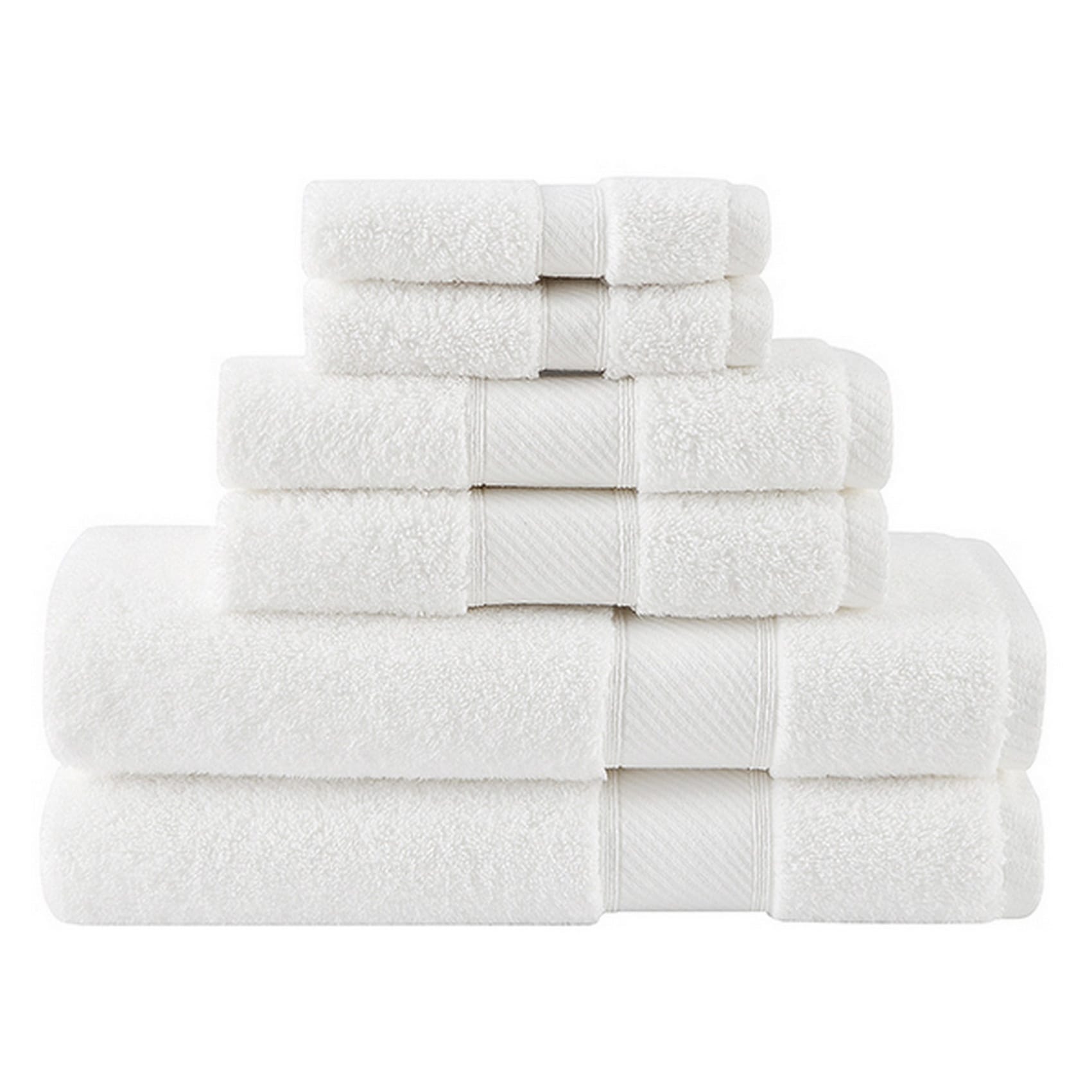 Towel and Linen Mart White Towel Sets 2 Bath Towels 2 Hand Towels and 4  Washclot