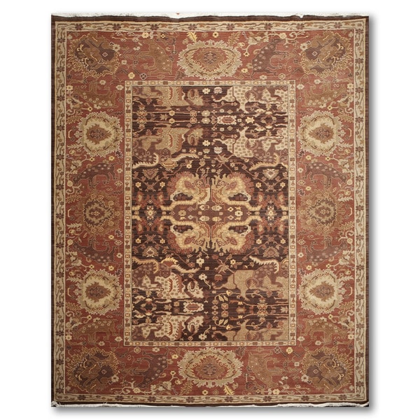 Traditional Eclectic Handmade Persian Oriental Wool Area Rug - 9' x 12'. Opens flyout.