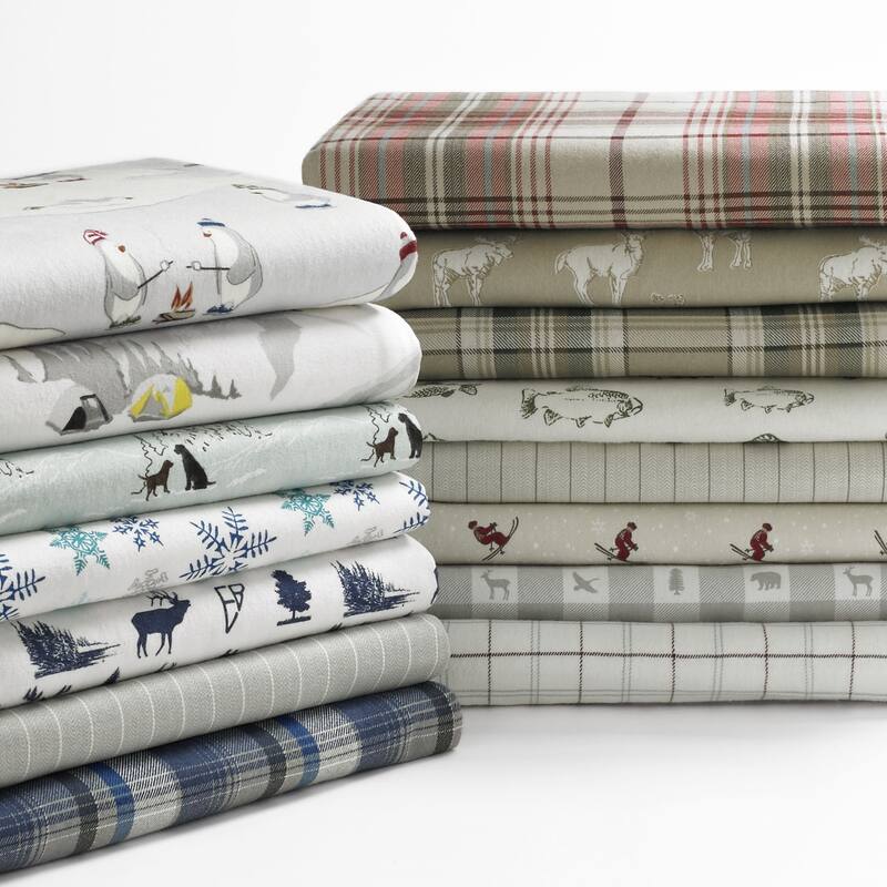 Eddie Bauer Skating Penguins Sky Bed Sheet Set