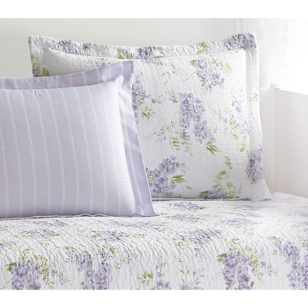 Laura Ashley Home - Daybedset, katoenen beddengoed met bijpassende shams en kussensloop, lichtgewicht woondecoratie voor alle seizoenen (latwerk wit, ligbed Laura Ashley Home - Daybedset, katoenen beddengoed met bijpassende shams en kussensloop, lichtgewicht woondecoratie voor alle seizoenen (latwerk wit, ligbed