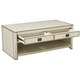 Chester Ivory Faux Leather Wrapped Trunk Style Cocktail Table - - 17983112