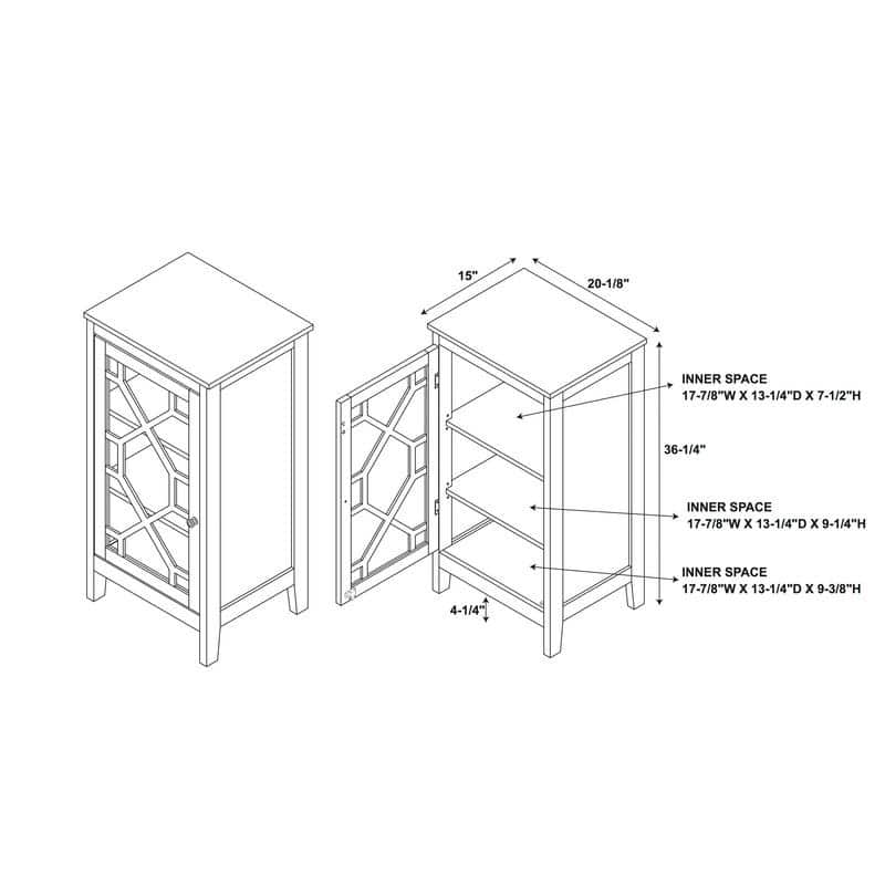 Drake Grey Small Cabinet