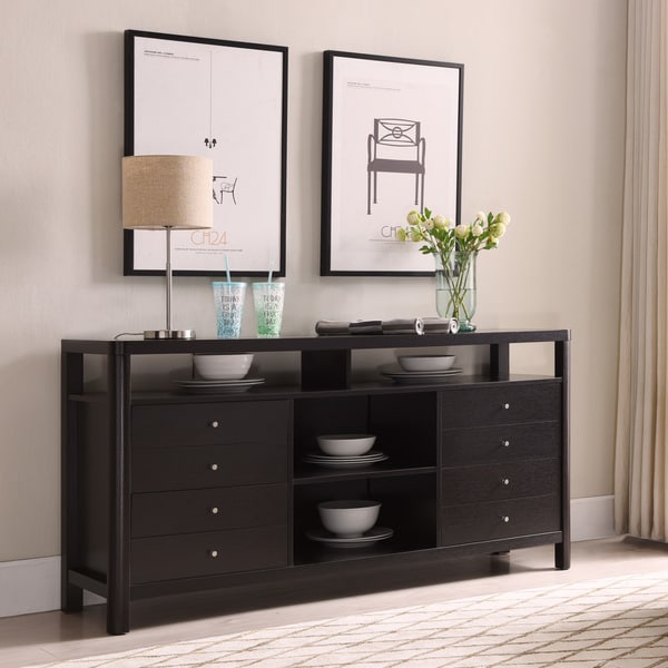 Furniture of America Caiz Contemporary 60-inch Brown 4-drawer TV Stand. Opens flyout.