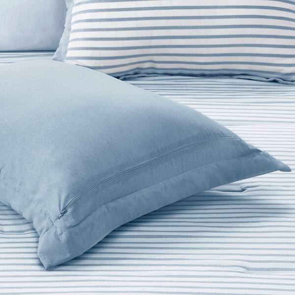 Shop Madison Park Essentials Braydon Blue Reversible Stripe Down