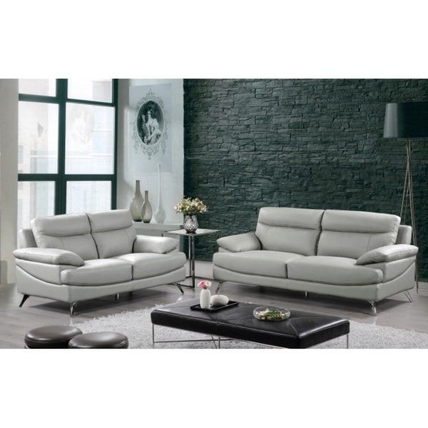 Best Quality Furniture 2-piece Upholstered Leather Sofa and Loveseat