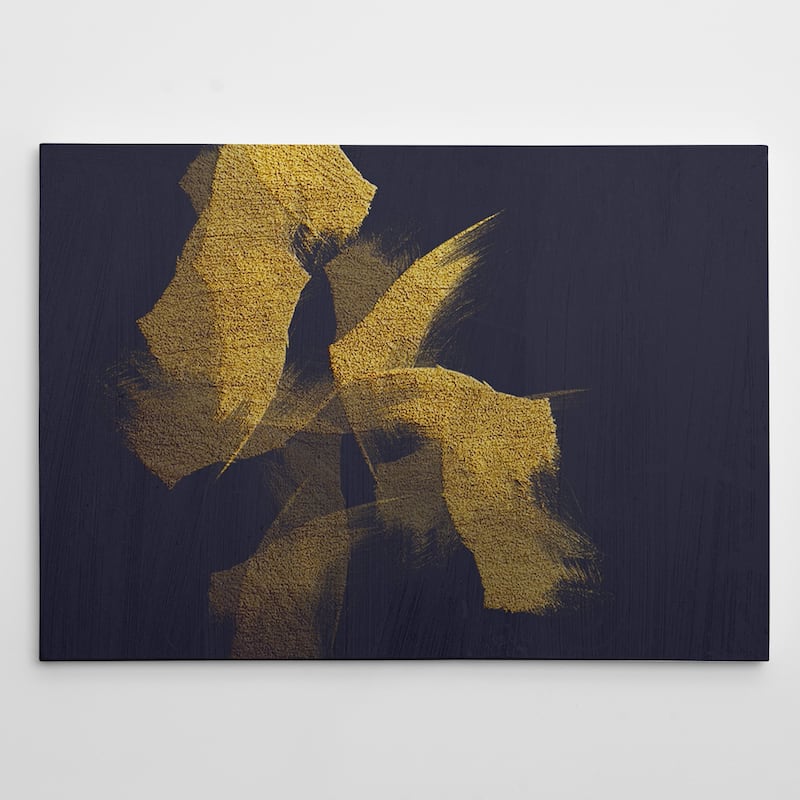 Gold On Blue - Gallery Wrapped Canvas