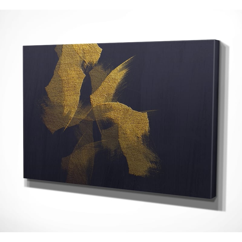 Gold On Blue - Gallery Wrapped Canvas