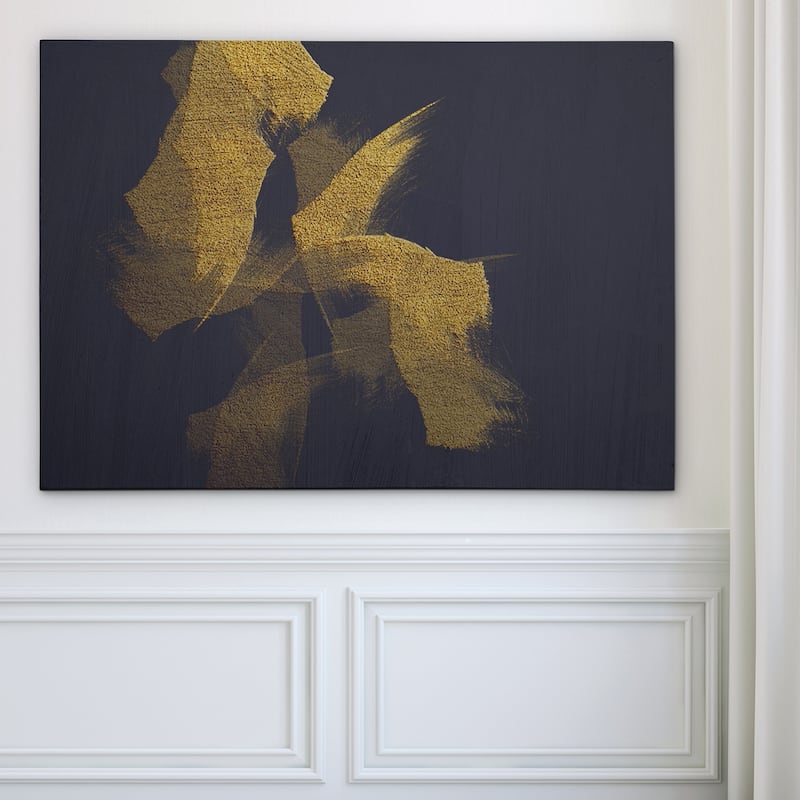 Gold On Blue - Gallery Wrapped Canvas