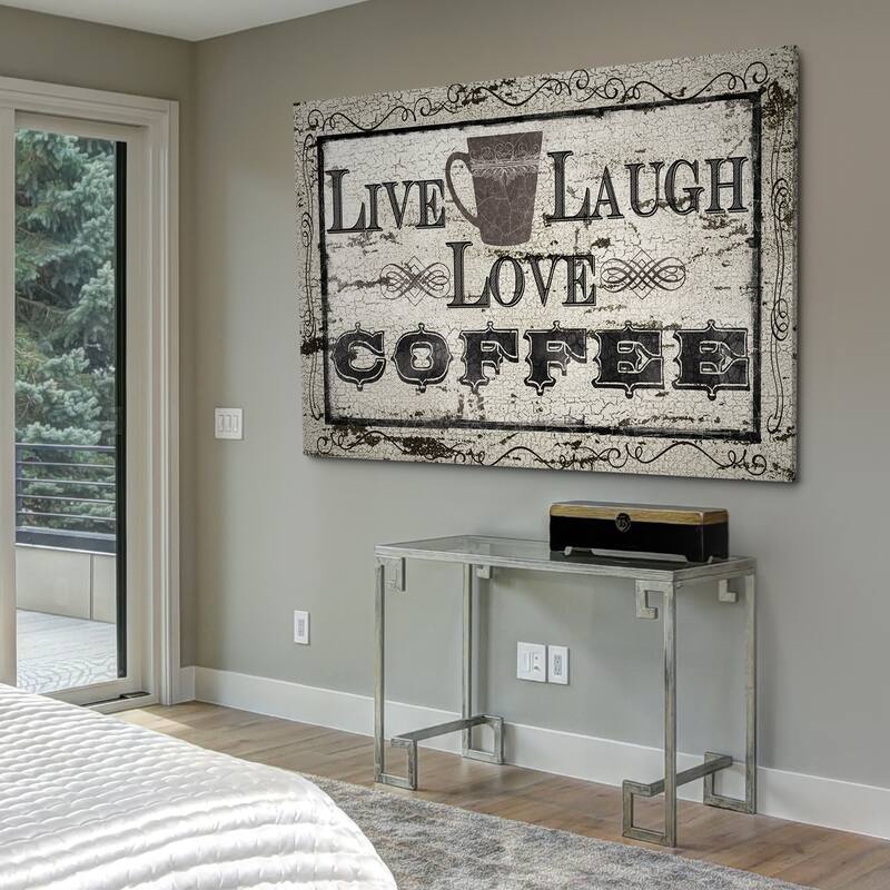 Live, Laugh, Love Coffee - Gallery Wrapped Canvas