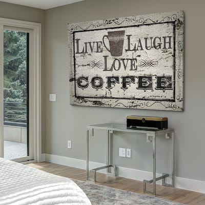 Live, Laugh, Love Coffee - Gallery Wrapped Canvas