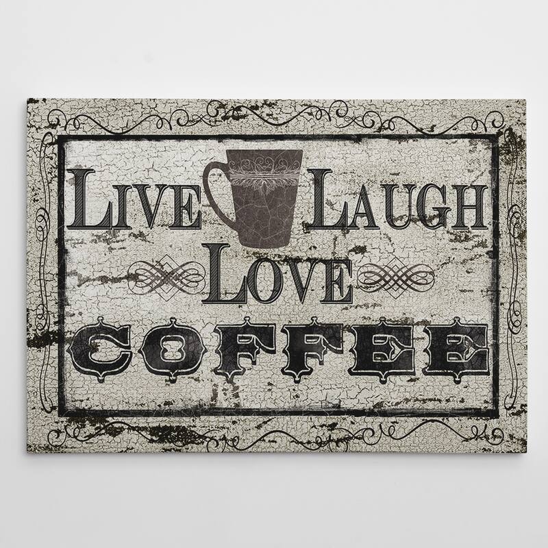 Live, Laugh, Love Coffee - Gallery Wrapped Canvas