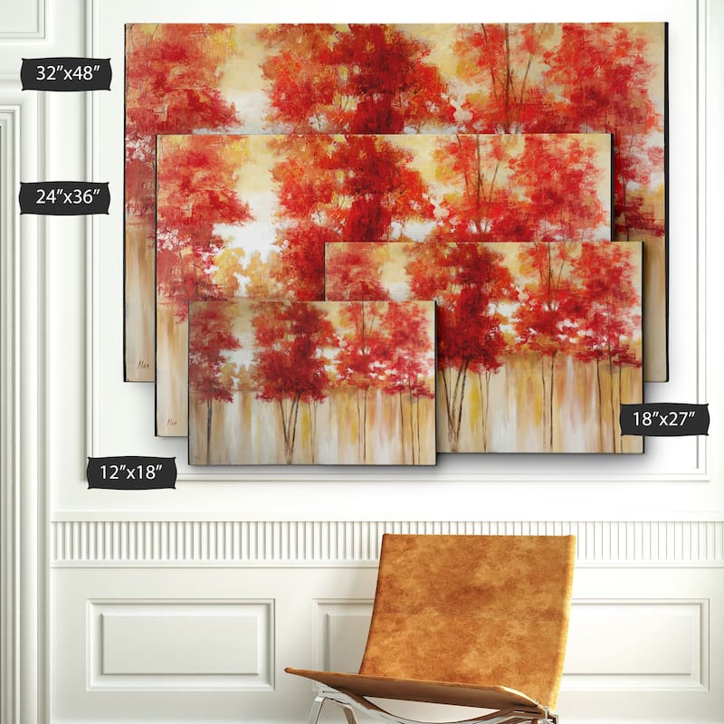 Red Trees - Gallery Wrapped Canvas