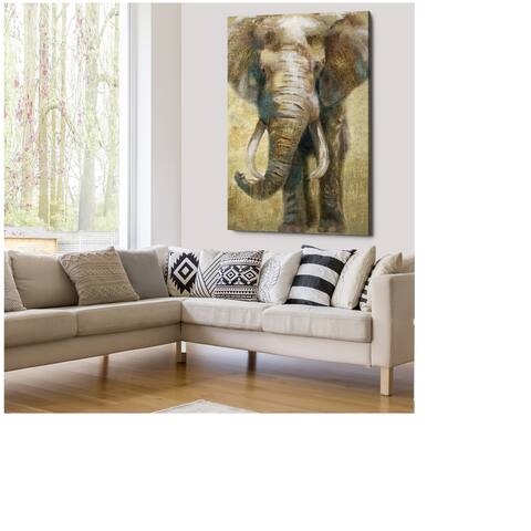 Summer Safari Elephant - Gallery Wrapped Canvas