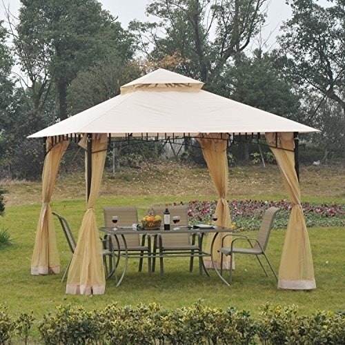 Outsunny 10 X Steel Outdoor Garden Gazebo With Mosquito Outsunny 10 X Steel Outdoor Garden Gazebo With Mosquito Netting On Free Shipping Today 17990813