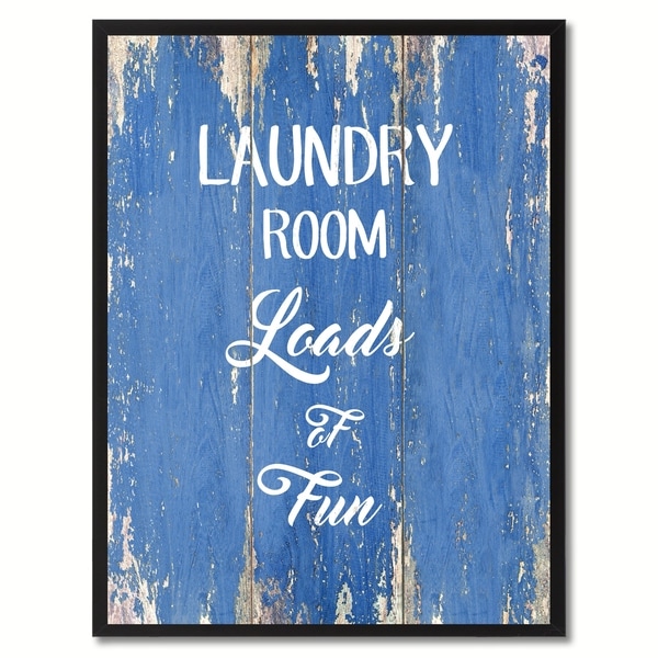 Laundry Room Loads Of Fun Saying Canvas Print Picture Frame Home Decor