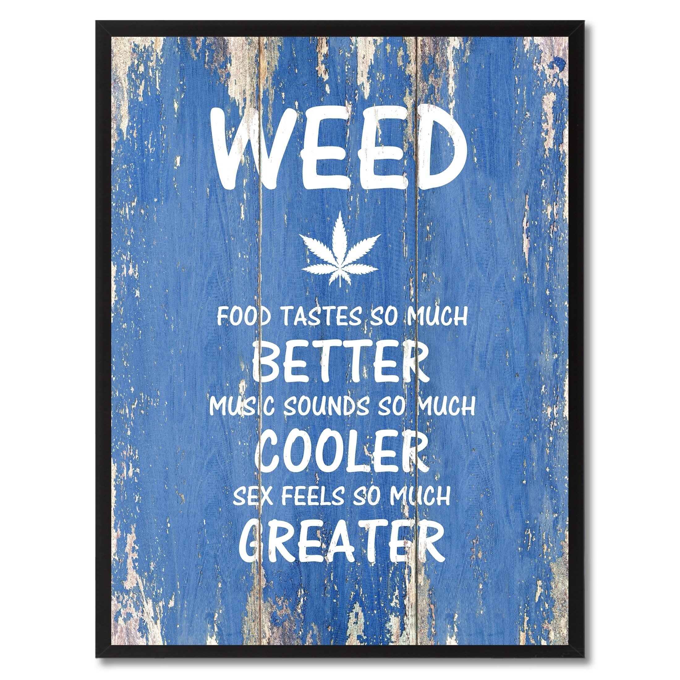 Shop Weed Saying Canvas Print Picture Frame Home Decor Wall Art Gift Ideas Overstock 17994098
