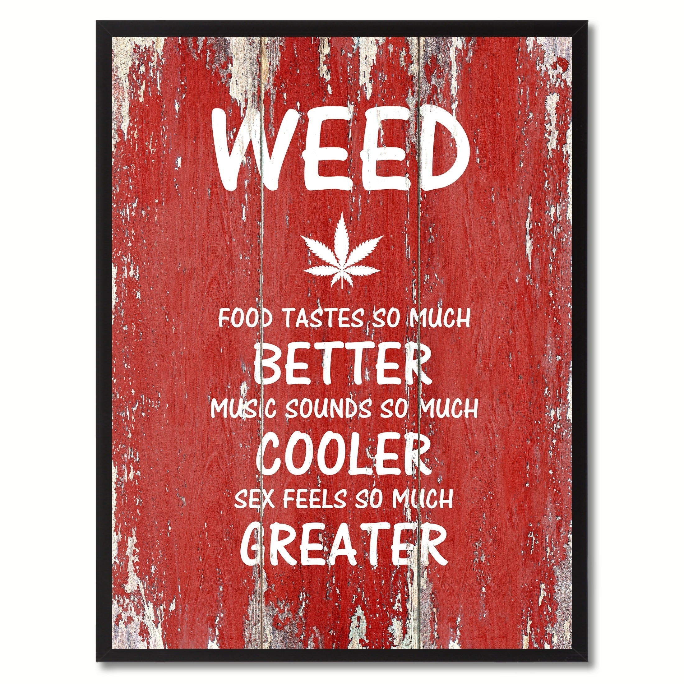 Shop Weed Saying Canvas Print Picture Frame Home Decor Wall Art Gift Ideas Overstock 17994196